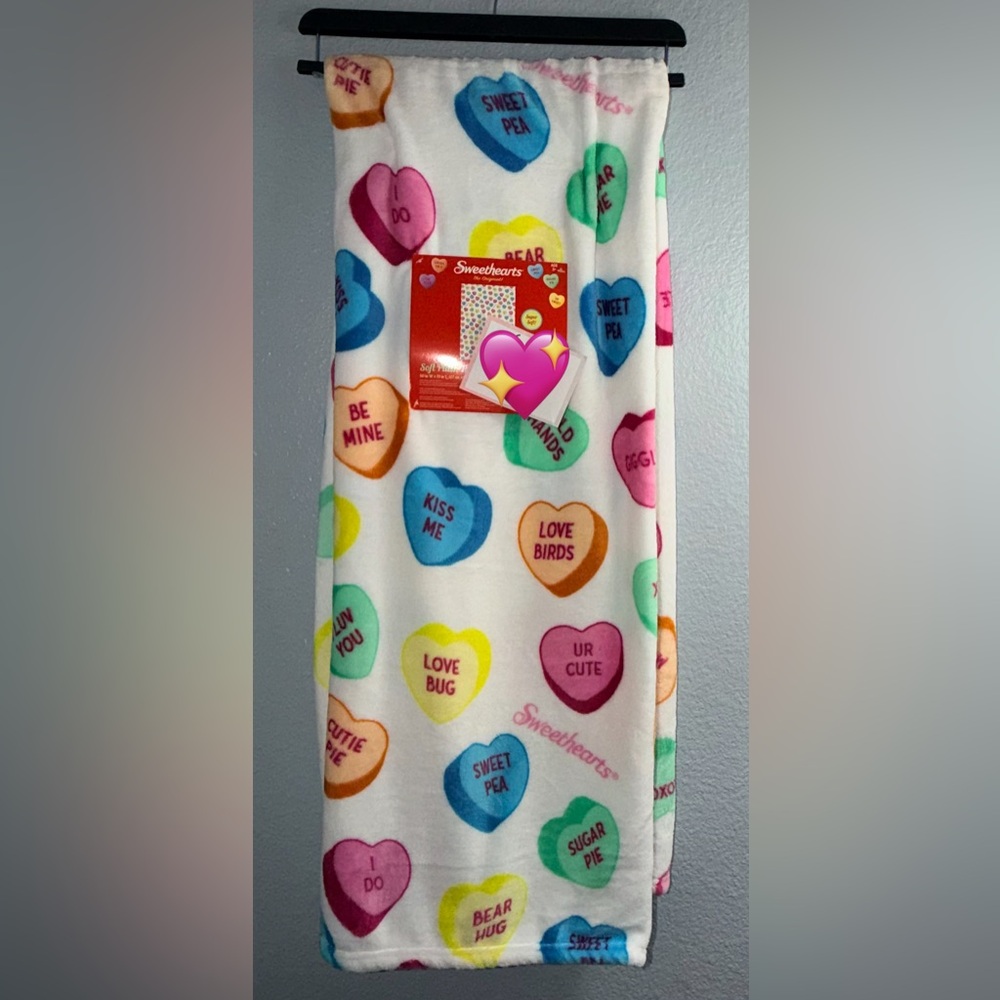 Sweethearts Candy Heart Blanket